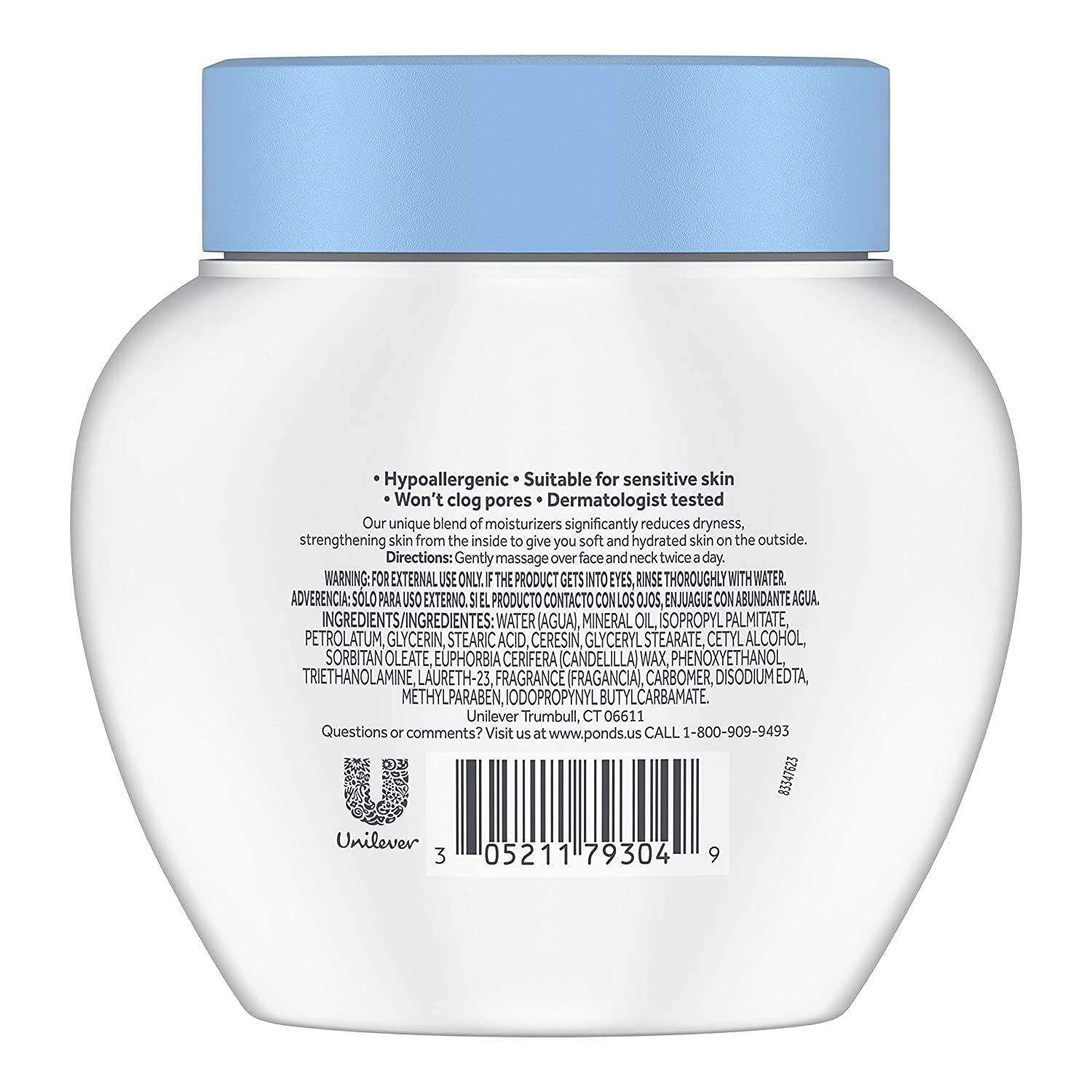 Pond's Ponds Caring Classic Extra, Rich Dry Skin Cream, 10.1 Oz